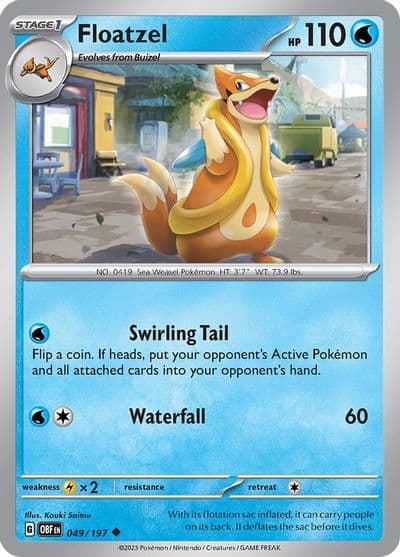 Floatzel SV03: Obsidian Flames Pokemon card