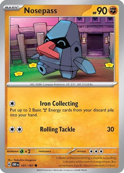 Nosepass SV03: Obsidian Flames Pokemon card