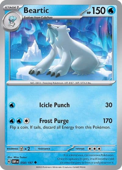 Beartic SV03: Obsidian Flames Pokemon card