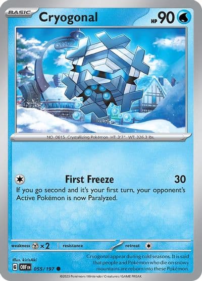 Cryogonal SV03: Obsidian Flames Pokemon card