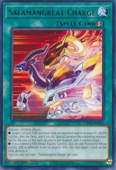 Salamangreat Charge Legendary Duelists: Soulburning Volcano Yu-Gi-Oh! card