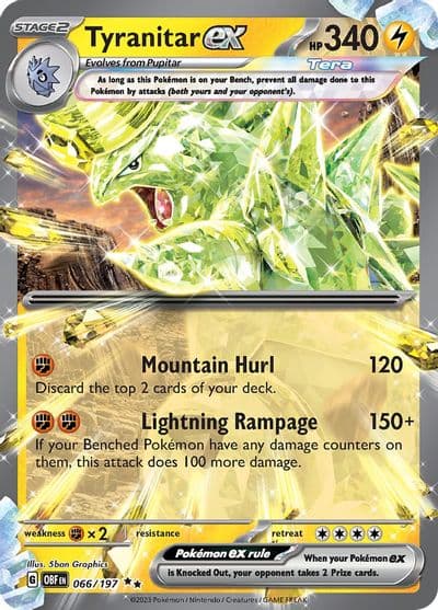 Tyranitar ex SV03: Obsidian Flames Pokemon card