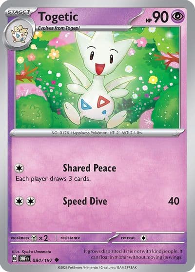 Togetic SV03: Obsidian Flames Pokemon card