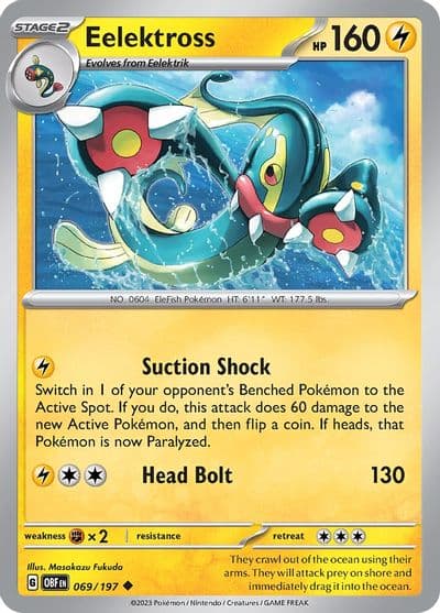 Eelektross SV03: Obsidian Flames Pokemon card