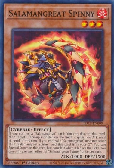 Salamangreat Spinny Legendary Duelists: Soulburning Volcano Yu-Gi-Oh! card