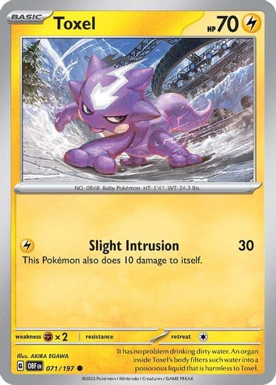 Toxel SV03: Obsidian Flames Pokemon card