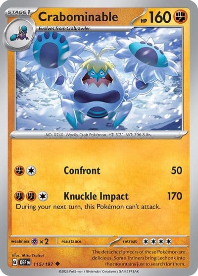 Crabominable SV03: Obsidian Flames Pokemon card