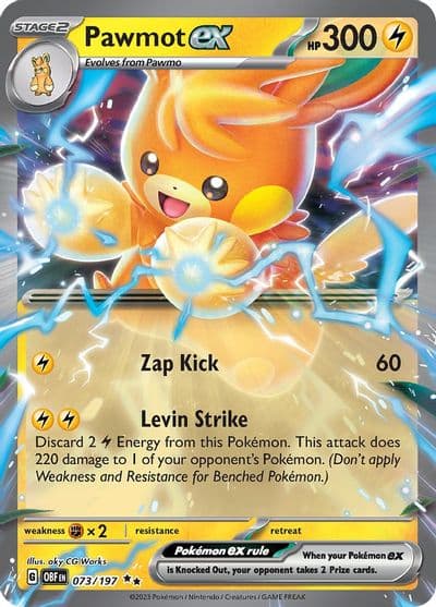 Pawmot ex SV03: Obsidian Flames Pokemon card