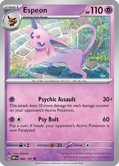 Espeon SV03: Obsidian Flames Pokemon card