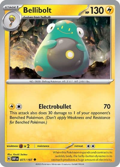 Bellibolt SV03: Obsidian Flames Pokemon card