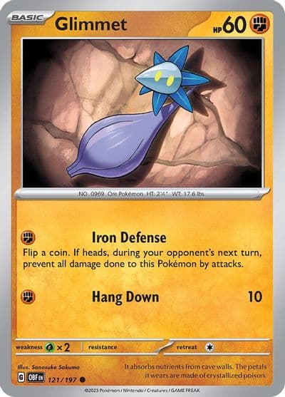 Glimmet SV03: Obsidian Flames Pokemon card
