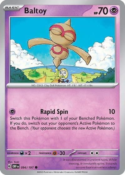 Baltoy SV03: Obsidian Flames Pokemon card