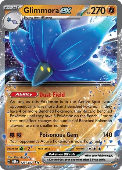 Glimmora ex SV03: Obsidian Flames Pokemon card
