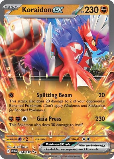 Koraidon ex SV03: Obsidian Flames Pokemon card