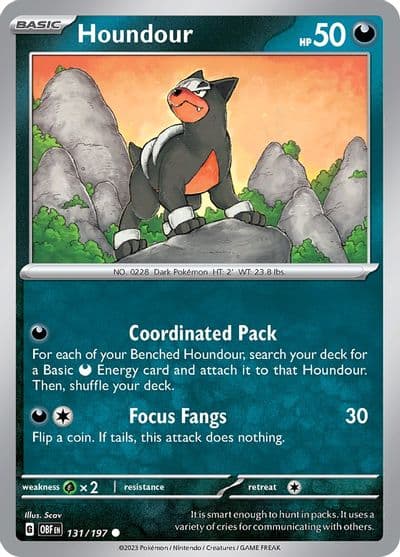 Houndour SV03: Obsidian Flames Pokemon card