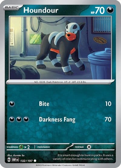 Houndour SV03: Obsidian Flames Pokemon card