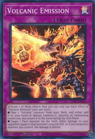 Volcanic Emission Legendary Duelists: Soulburning Volcano Yu-Gi-Oh! card