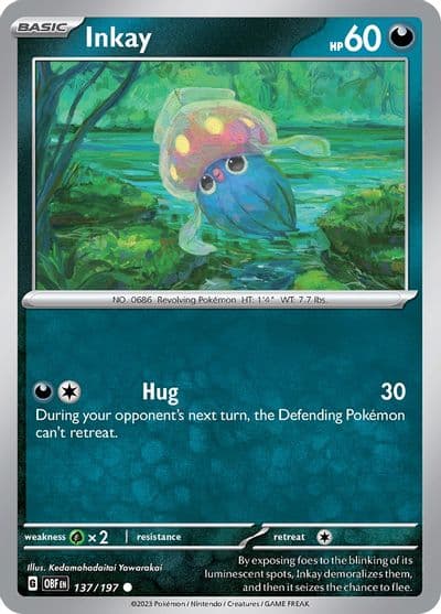 Inkay SV03: Obsidian Flames Pokemon card
