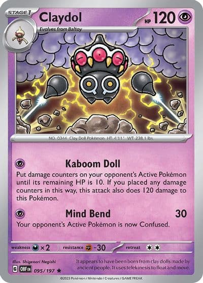 Claydol SV03: Obsidian Flames Pokemon card