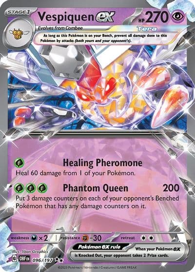 Vespiquen ex SV03: Obsidian Flames Pokemon card