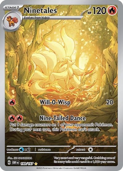 Ninetales -199/197 SV03: Obsidian Flames Pokemon card