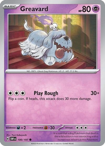 Greavard SV03: Obsidian Flames Pokemon card
