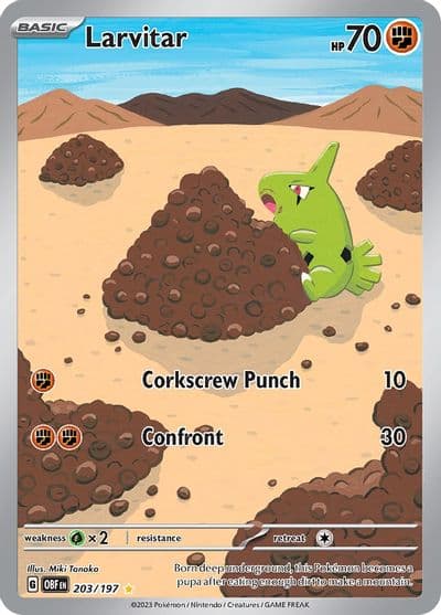 Larvitar SV03: Obsidian Flames Pokemon card