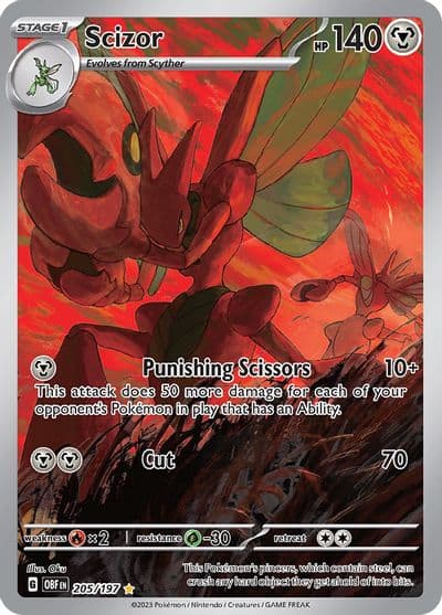 Scizor SV03: Obsidian Flames Pokemon card