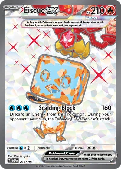 Eiscue ex SV03: Obsidian Flames Pokemon card