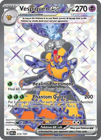 Vespiquen ex SV03: Obsidian Flames Pokemon card
