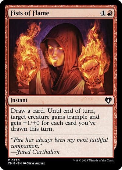 Fists of Flame Commander Masters Magic card