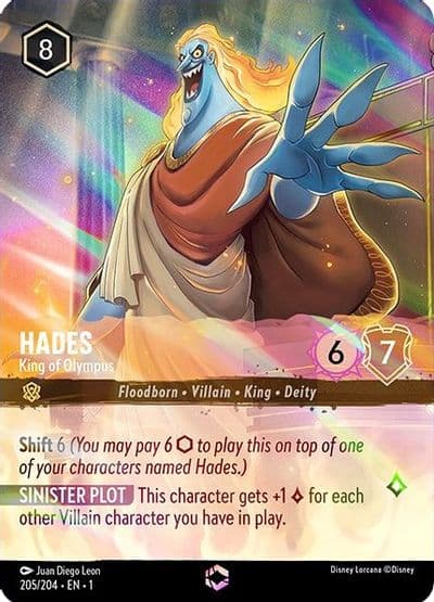 Hades King of Olympus Enchanted The First Chapter Lorcana card