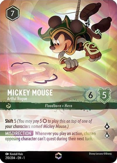 Mickey Mouse Artful Rogue Enchanted The First Chapter Lorcana card