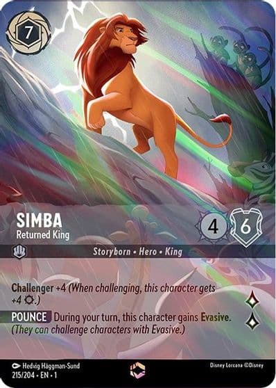 Simba Returned King Enchanted The First Chapter Lorcana card