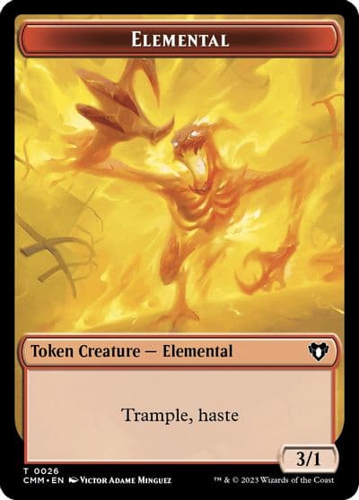 Elemental 0026 Assassin Double Sided Token Commander Masters Magic card