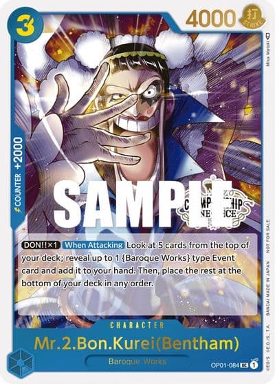 Mr2BonKurei Bentham Store Championship Participation Pack Vol 2 One Piece Promotion Cards One Piece card