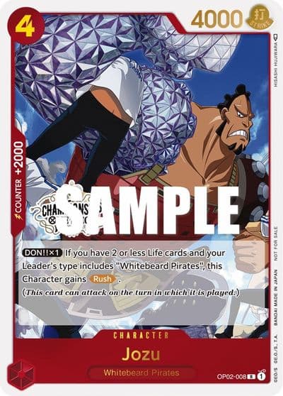 Jozu Store Championship Participation Pack Vol 2 One Piece Promotion Cards One Piece card