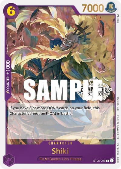 Shiki Store Championship Participation Pack Vol 2 One Piece Promotion Cards One Piece card