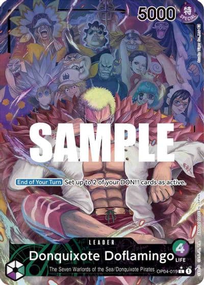 Donquixote Doflamingo 019 Alternate Art Kingdoms of Intrigue One Piece card