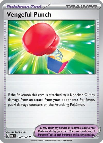 Vengeful Punch SV03: Obsidian Flames Pokemon card