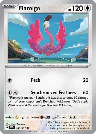 Flamigo SV03: Obsidian Flames Pokemon card