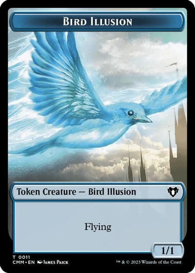 Citys Blessing Bird Illusion Double Sided Token Commander Masters Magic card