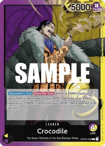 Crocodile 058 Kingdoms of Intrigue One Piece card