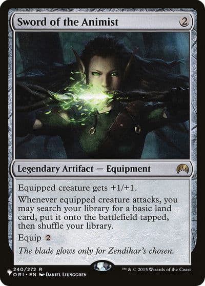 Sword of the Animist ORI The List Reprints Magic card