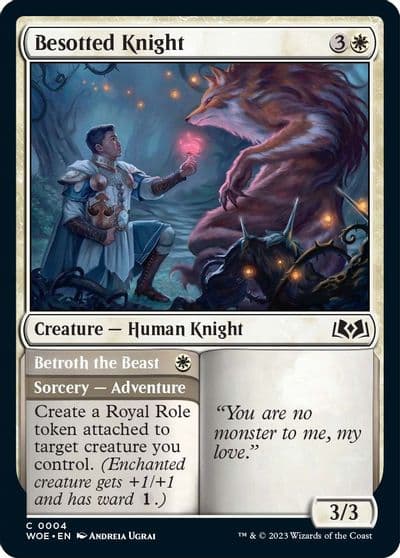 Besotted Knight Wilds of Eldraine Magic card