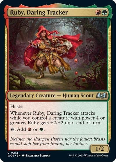 Ruby Daring Tracker Wilds of Eldraine Magic card