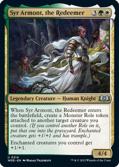Syr Armont the Redeemer Wilds of Eldraine Magic card