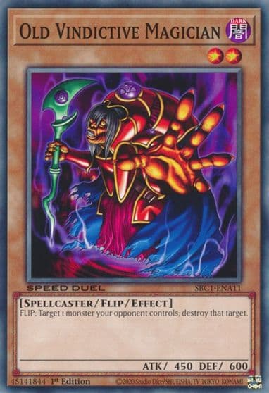 Old Vindictive Magician Speed Duel: Streets of Battle City Yu-Gi-Oh! card