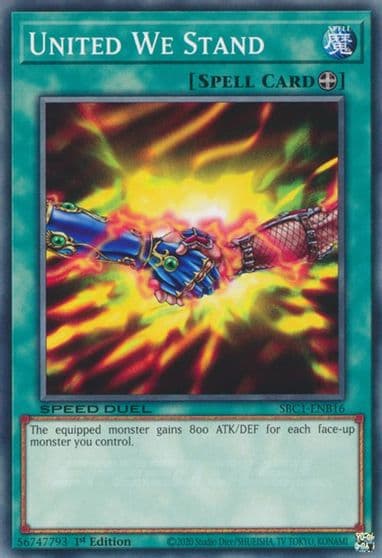 United We Stand Speed Duel: Streets of Battle City Yu-Gi-Oh! card