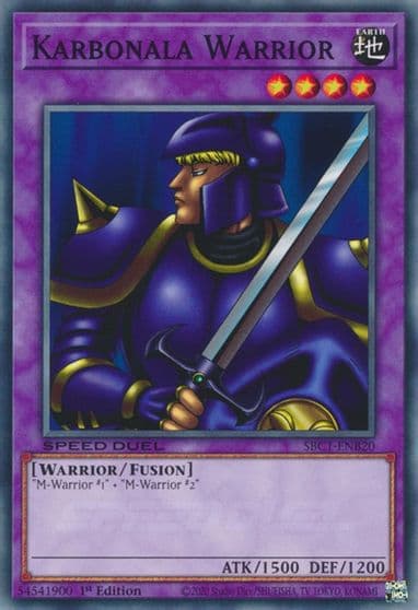 Karbonala Warrior Speed Duel: Streets of Battle City Yu-Gi-Oh! card